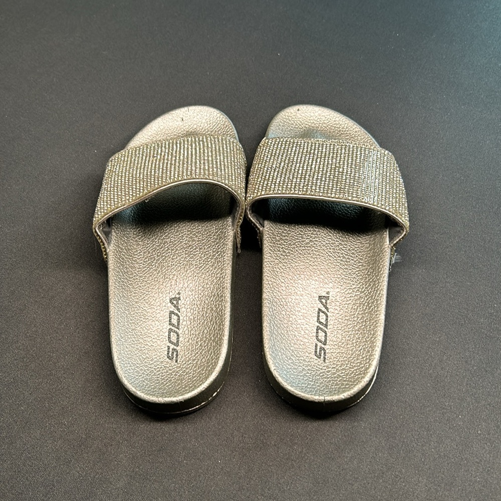 Soda Rhinestone Slide Sandals - Picture 3 of 6
